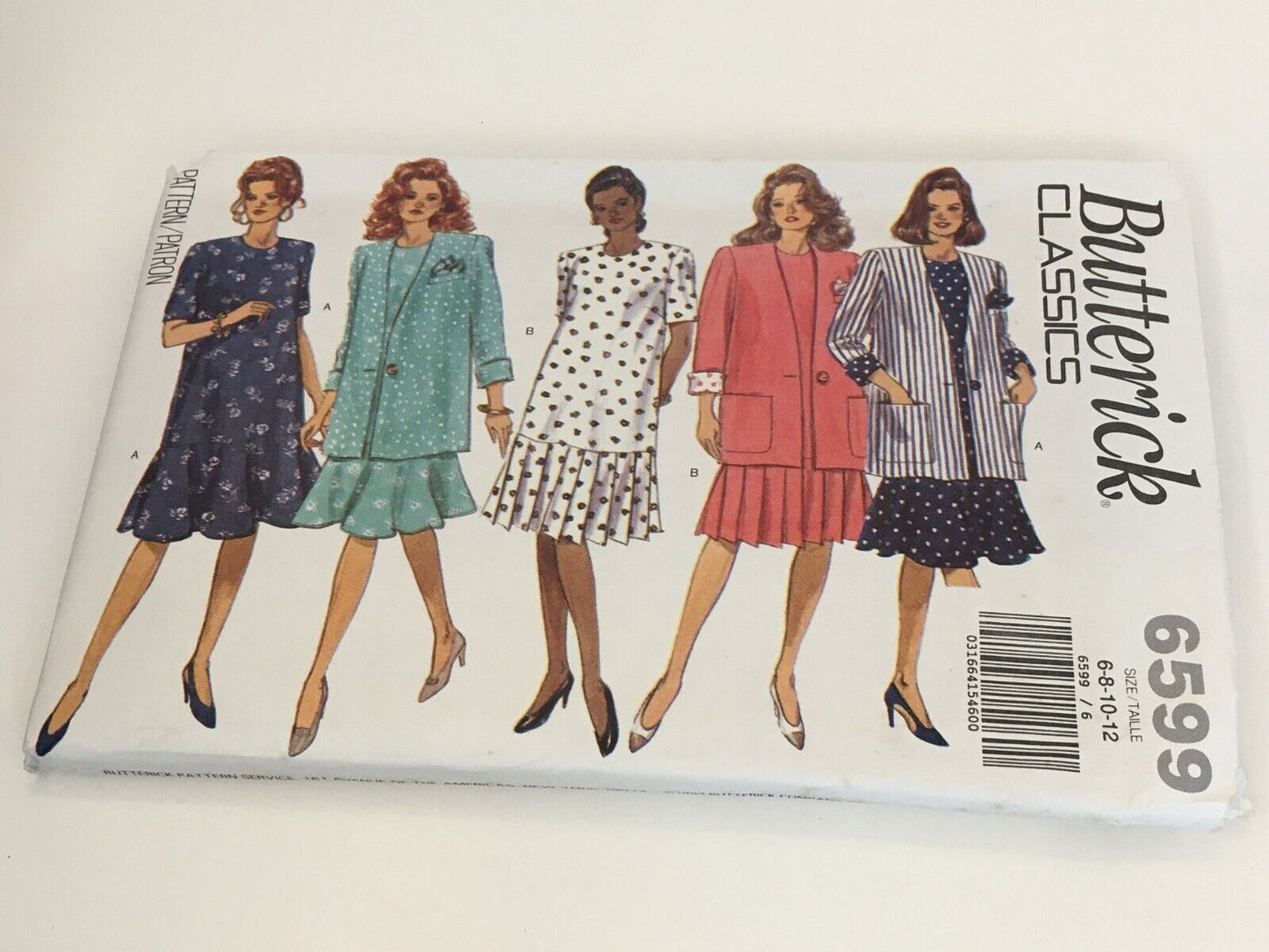 Butterick Sewing Pattern 6599 Maternity Work Dress Jacket Easy 6 8 10 12 Uncut