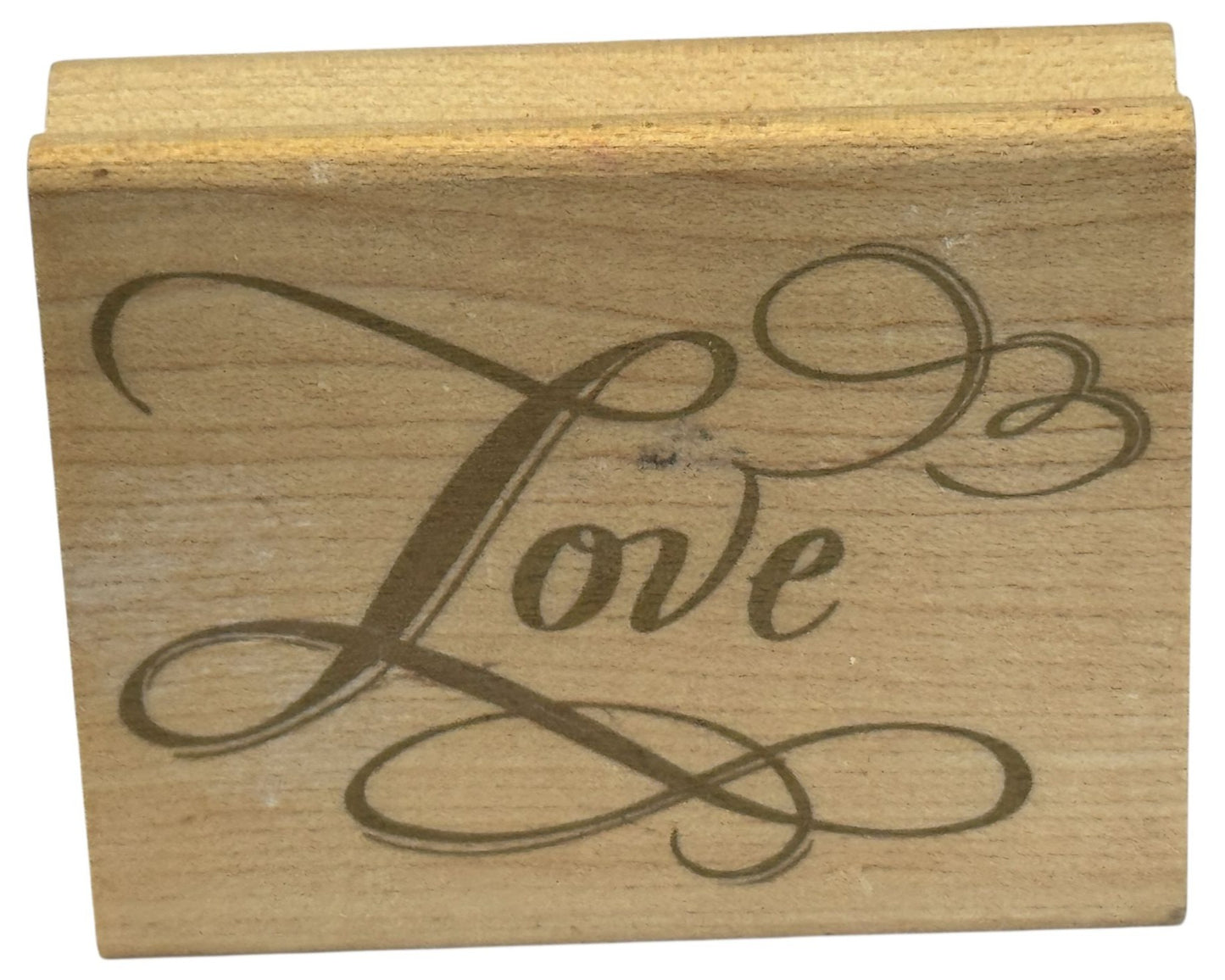 Rubber Stampede Rubber Stamp Love Script Valentines Day Card Making Wedding Wood