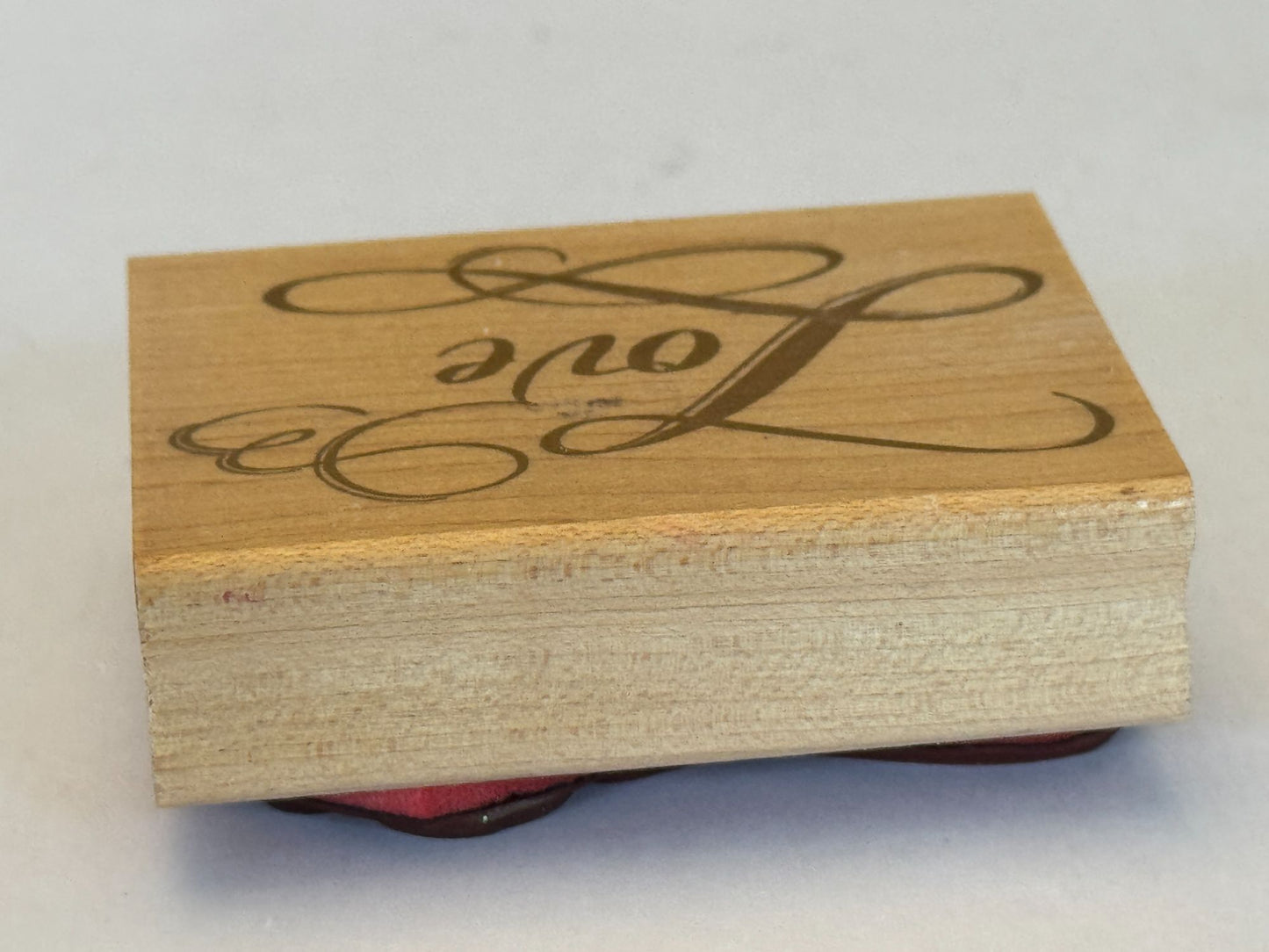 Rubber Stampede Rubber Stamp Love Script Valentines Day Card Making Wedding Wood