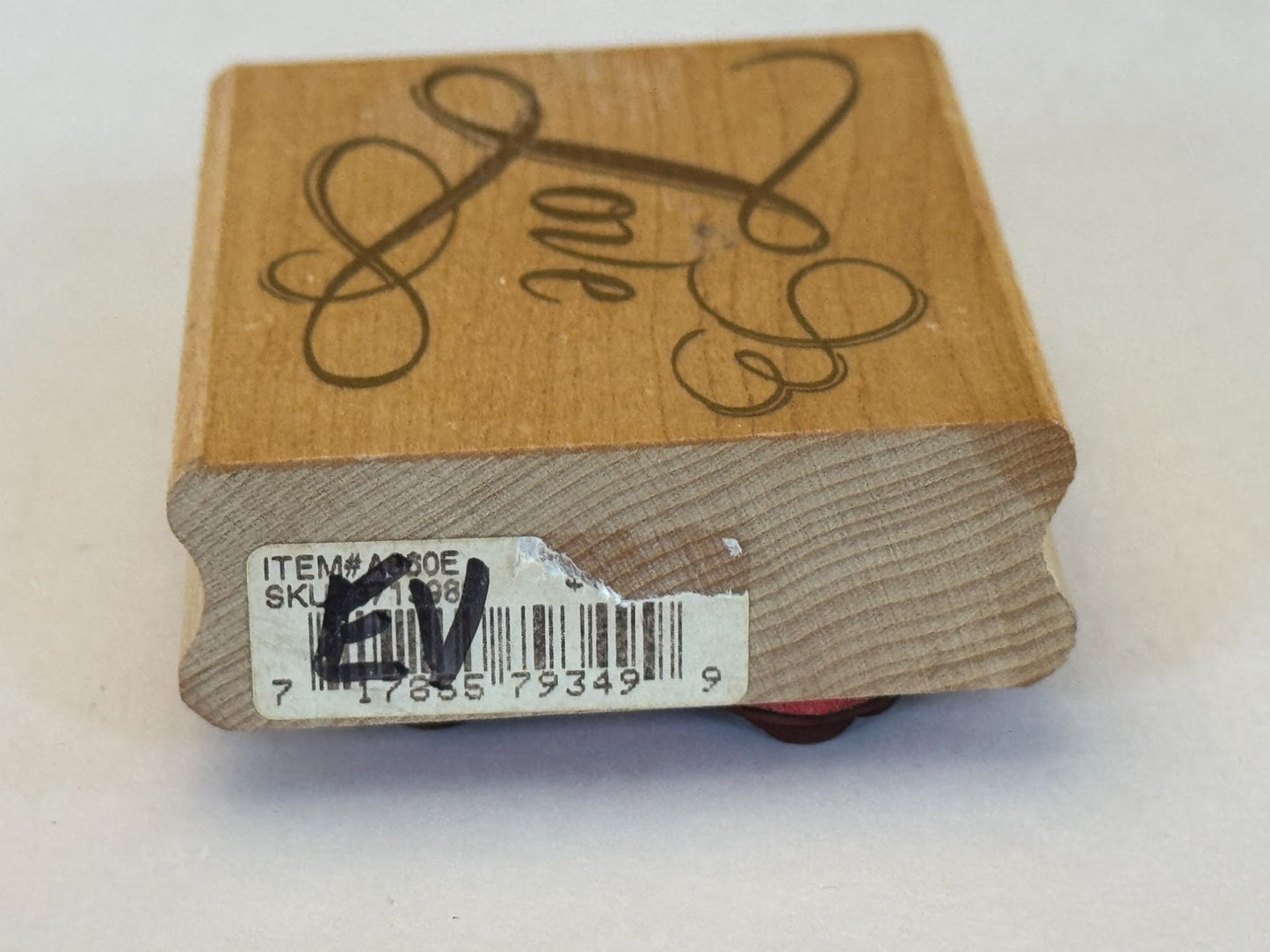 Rubber Stampede Rubber Stamp Love Script Valentines Day Card Making Wedding Wood