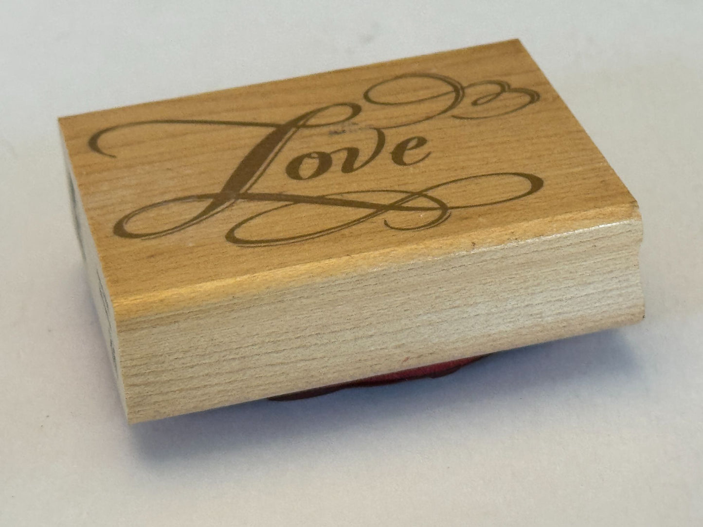 Rubber Stampede Rubber Stamp Love Script Valentines Day Card Making Wedding Wood