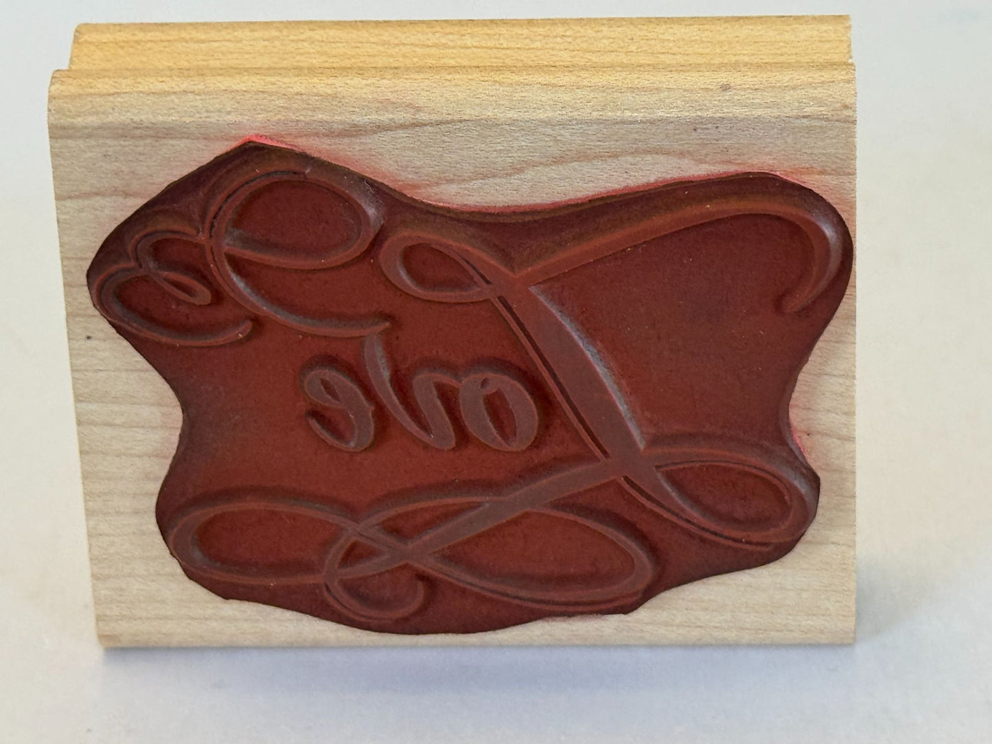 Rubber Stampede Rubber Stamp Love Script Valentines Day Card Making Wedding Wood