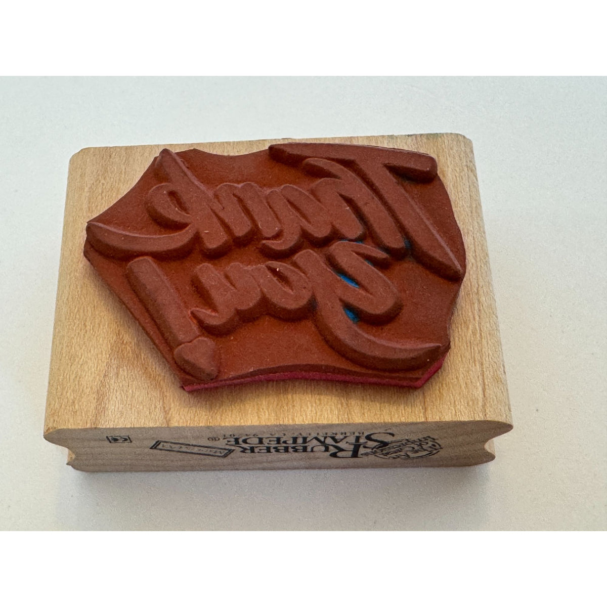 Rubber Stampede Wooden Rubber Stamp Thank You Card Making Words Sentiment Craft