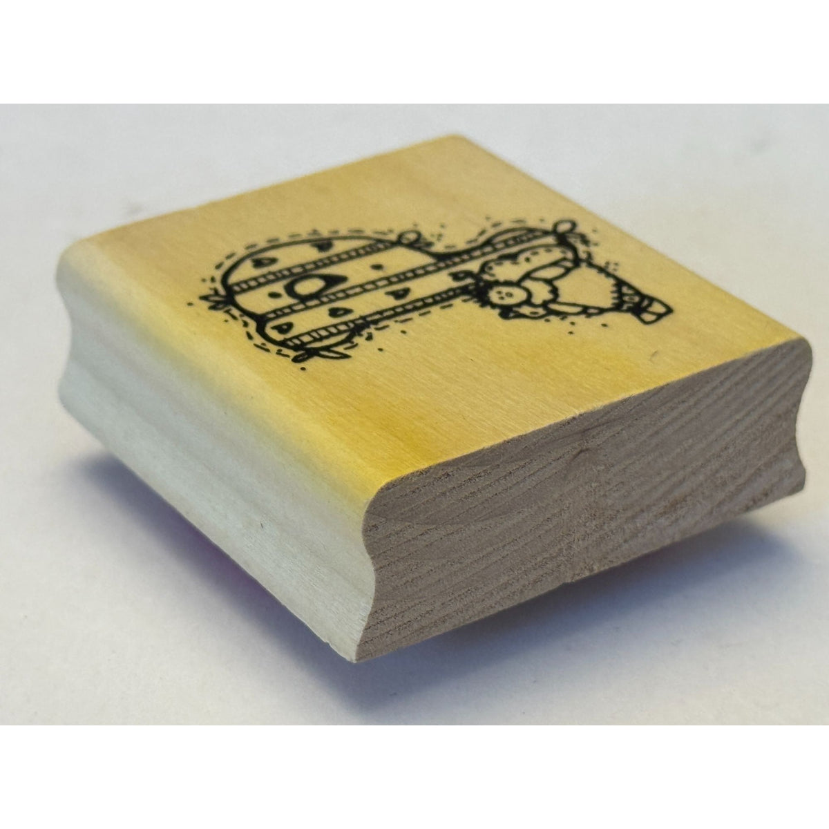 Hooks Lines & Inkers Rubber Stamp Alphabet Letter P Heart Angel Doll Card Making
