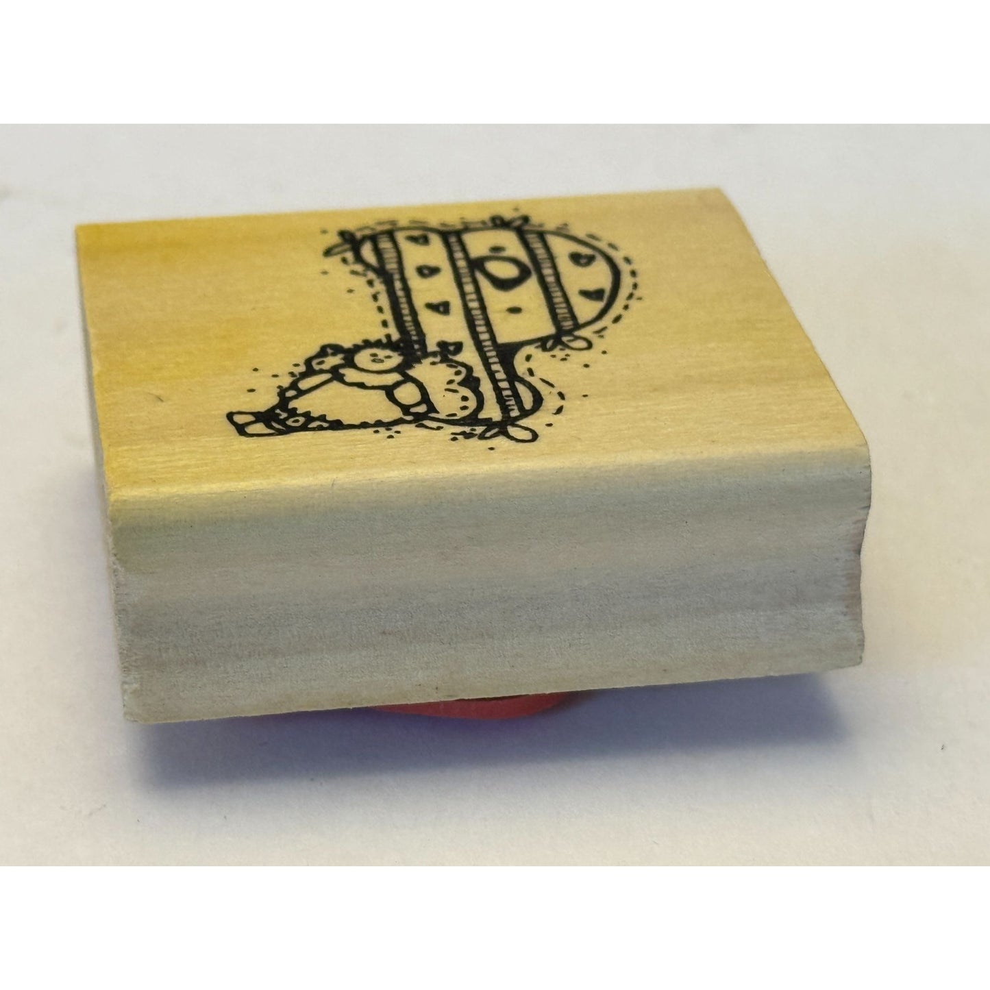 Hooks Lines & Inkers Rubber Stamp Alphabet Letter P Heart Angel Doll Card Making