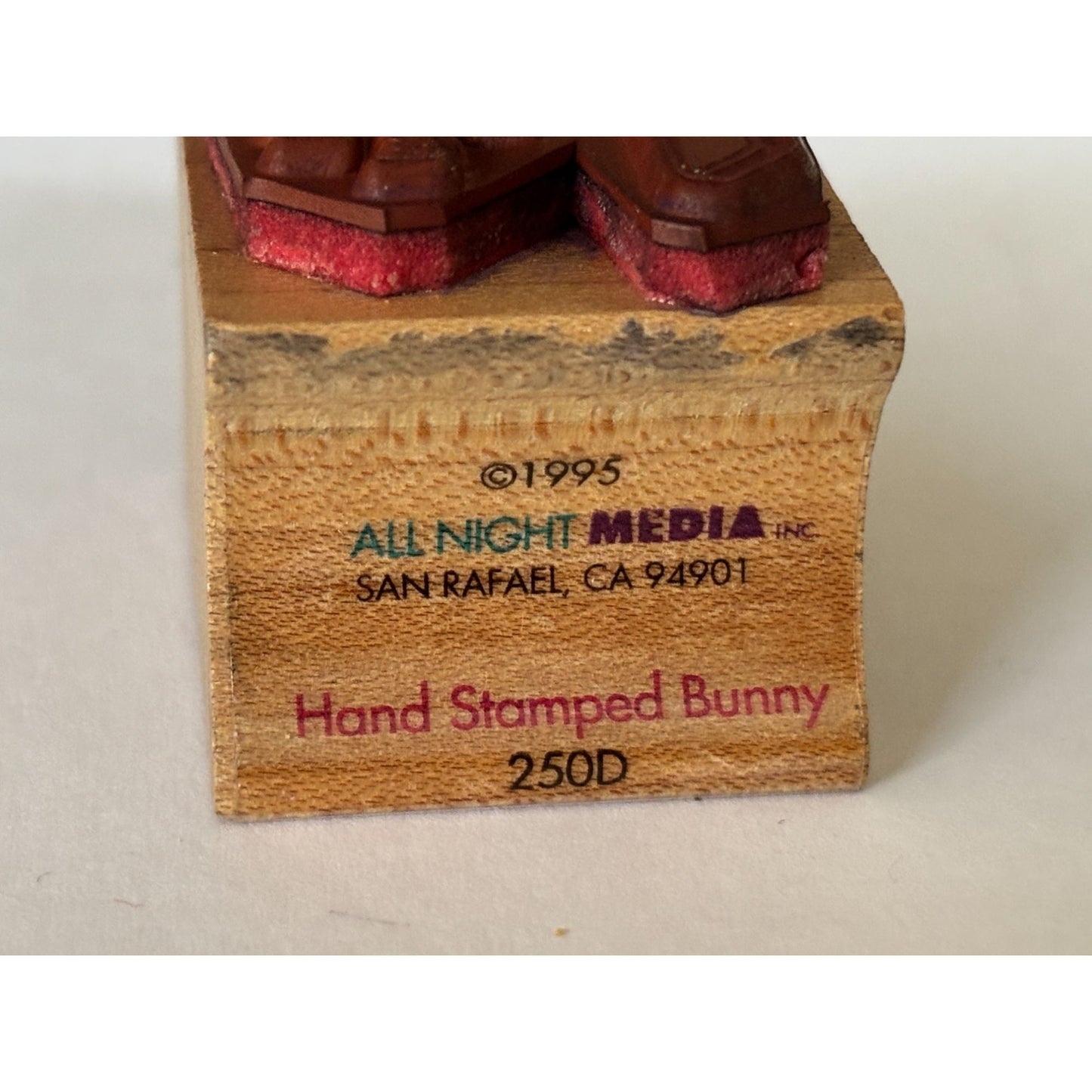 All Night Media Rubber Stamp Hand Stamped Bunny Rabbit Stamping Card Making Craft