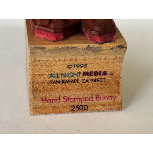 All Night Media Rubber Stamp Hand Stamped Bunny Rabbit Stamping Card Making Craft