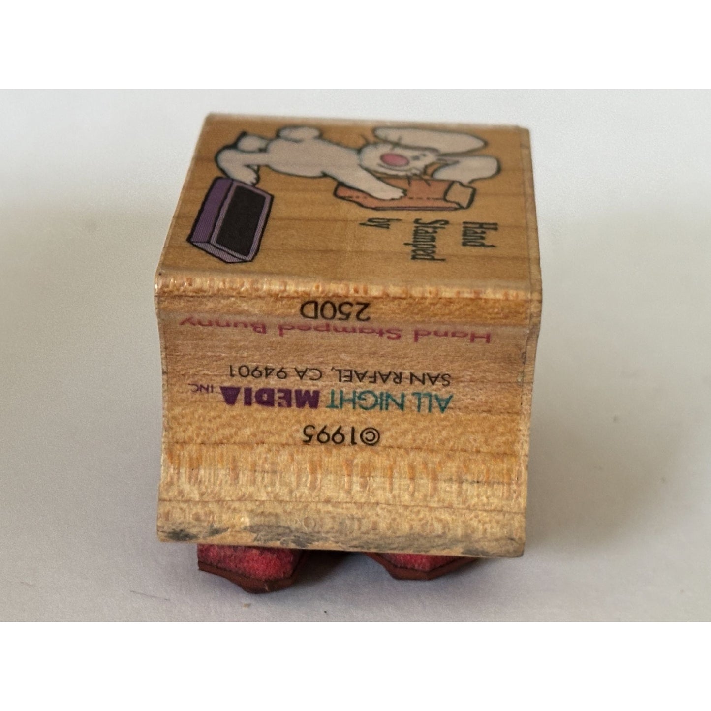 All Night Media Rubber Stamp Hand Stamped Bunny Rabbit Stamping Card Making Craft