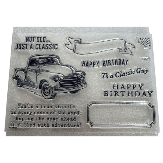 CTMH My Acrylix Acrylic Stamp Set A True Classic Car Birthday Card Making Dad