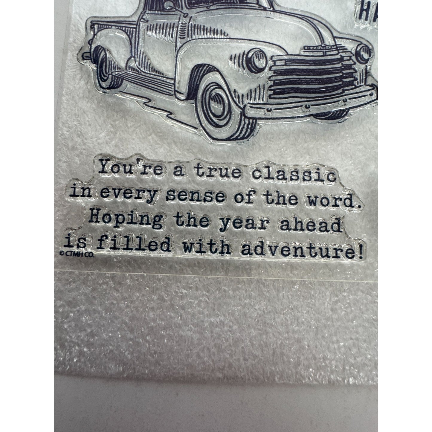 CTMH My Acrylix Acrylic Stamp Set A True Classic Car Birthday Card Making Dad
