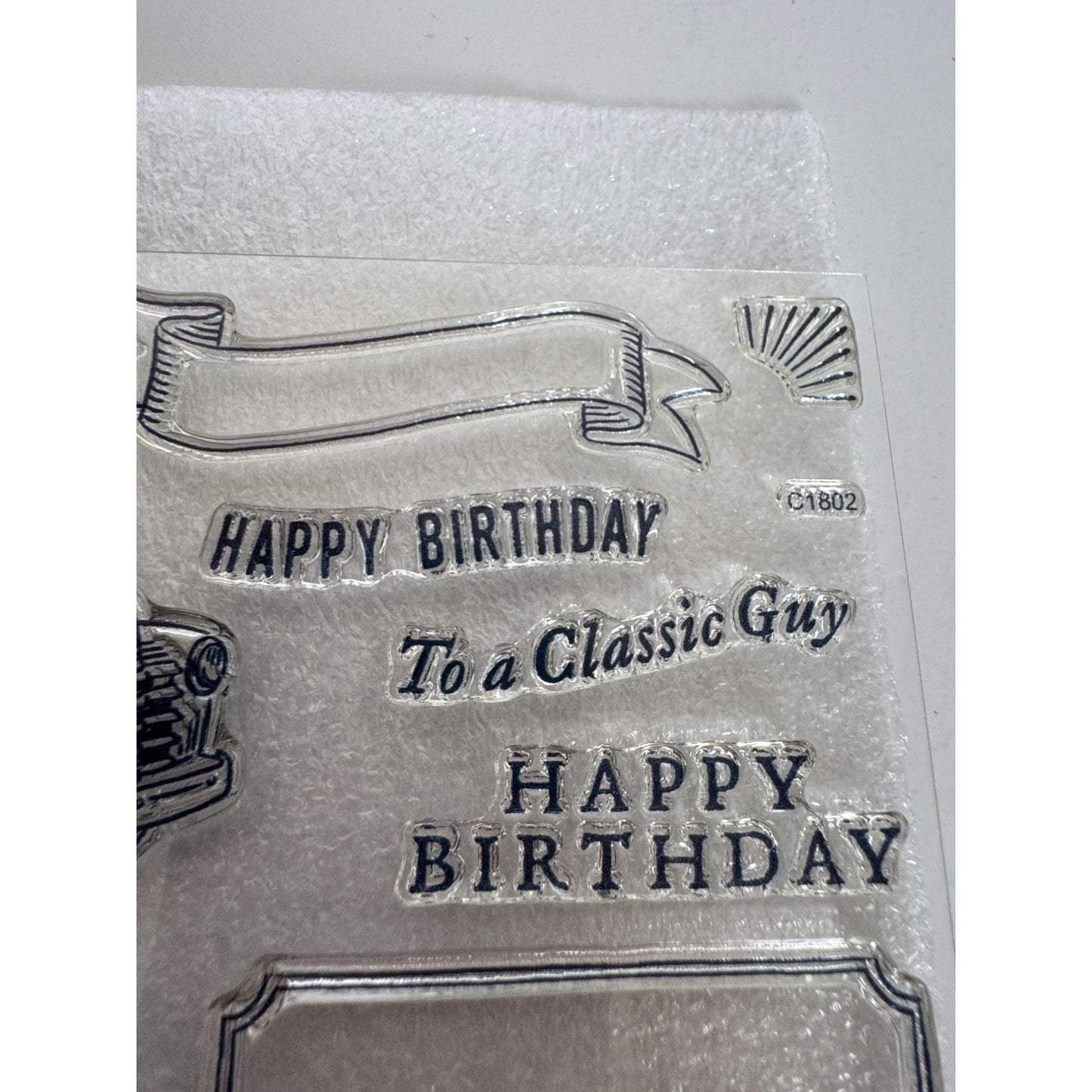 CTMH My Acrylix Acrylic Stamp Set A True Classic Car Birthday Card Making Dad