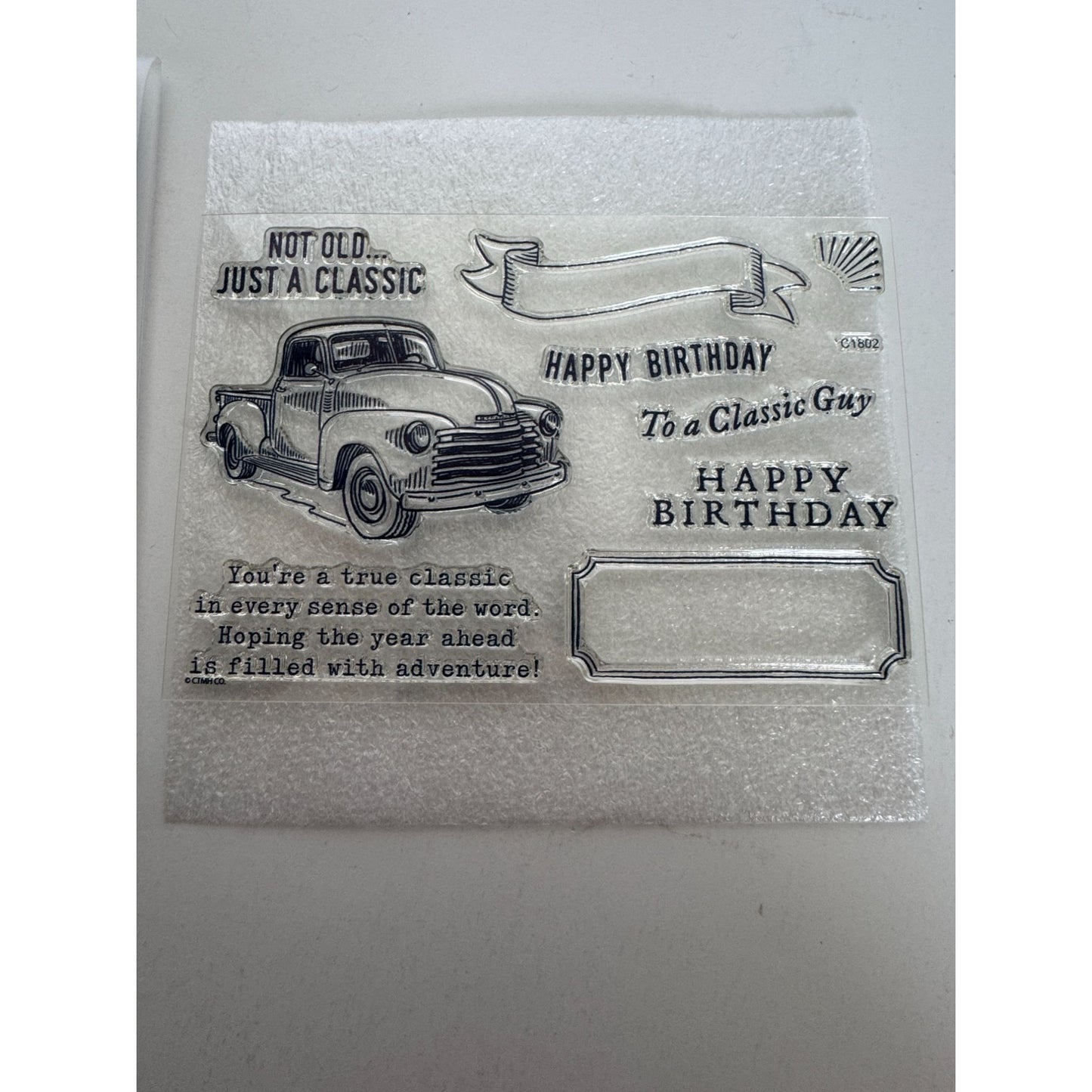 CTMH My Acrylix Acrylic Stamp Set A True Classic Car Birthday Card Making Dad