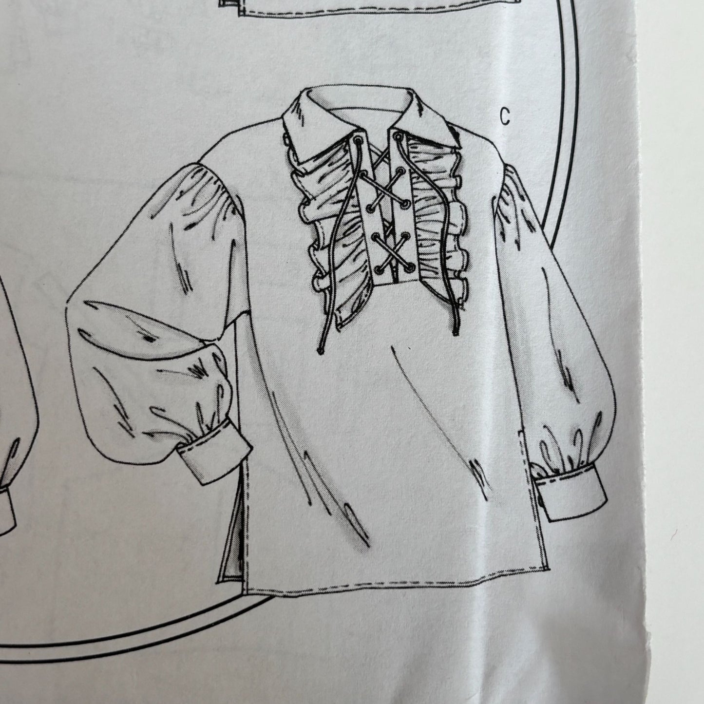 Butterick Sewing Pattern B4486 Renaissance Shirt Pirate Costume Easy S M L Uncut