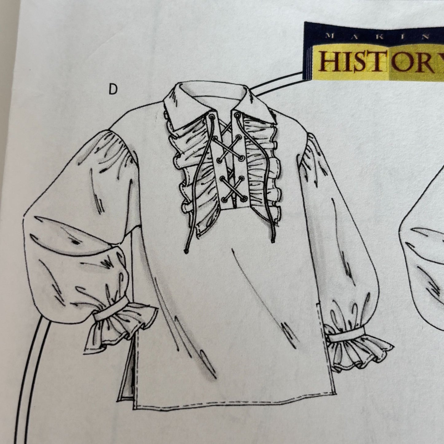 Butterick Sewing Pattern B4486 Renaissance Shirt Pirate Costume Easy S M L Uncut
