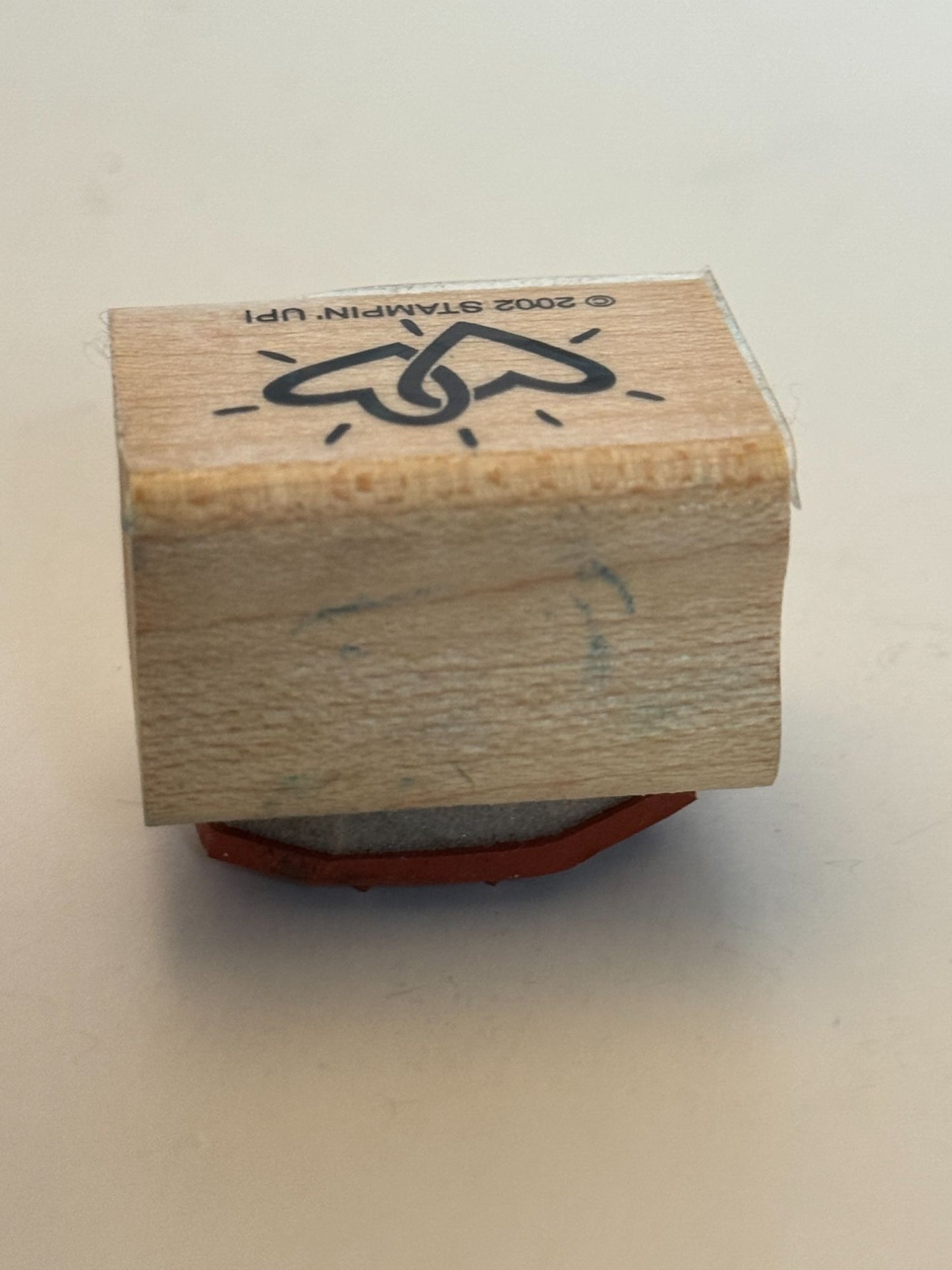 Stampin Up Wood Rubber Stamp Linked Hearts Anniversary Card Making Wedding Love