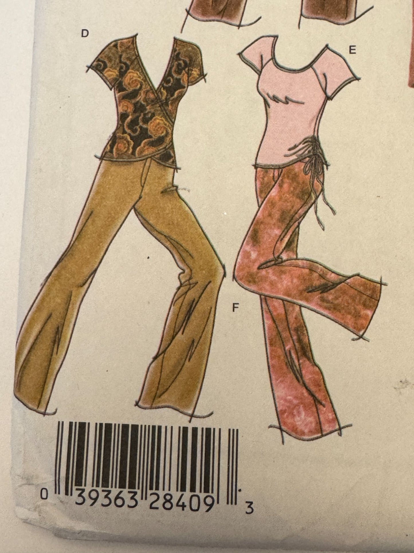 Simplicity Sewing Pattern 4887 Wrap Top Pants Y2K Loungewear Size 4 6 8 10 Uncut