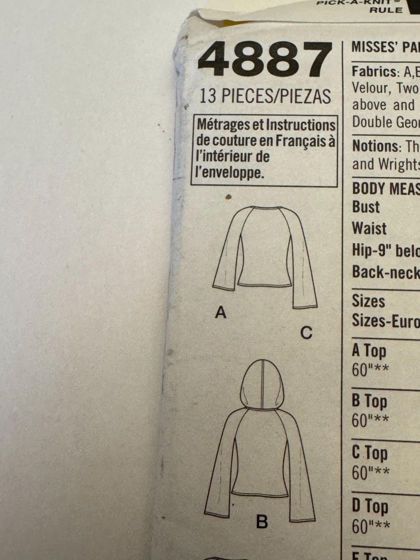 Simplicity Sewing Pattern 4887 Wrap Top Pants Y2K Loungewear Size 4 6 8 10 Uncut