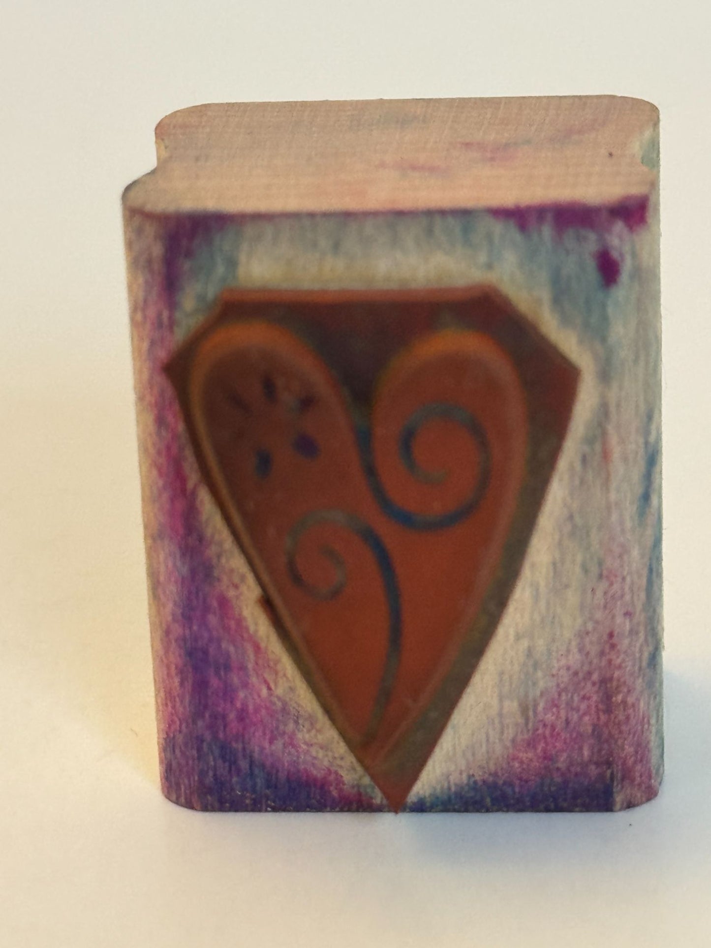Stampin Up Rubber Stamp Heart and Flower Spiral Card Making Valentines Day Love