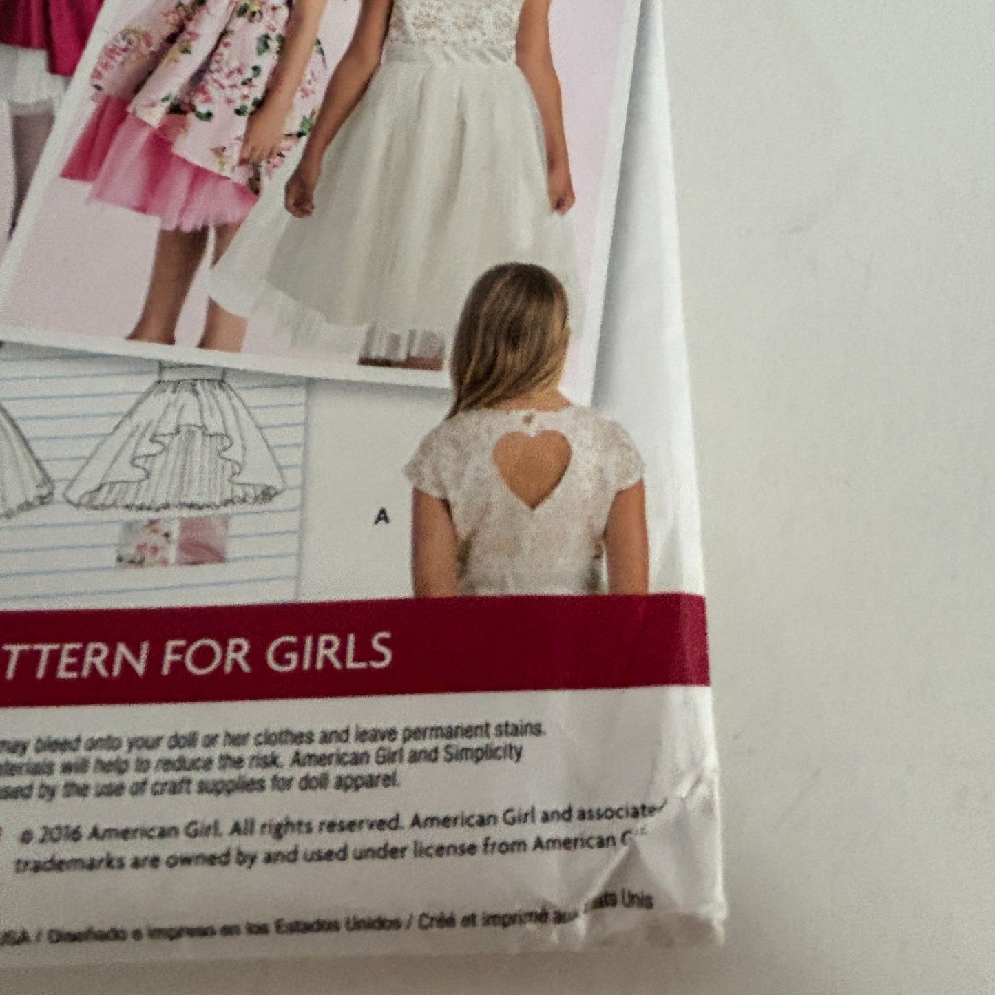 Simplicity Sewing Pattern 8283 American Girl Party Dress Jacket Christmas Sz 3-8