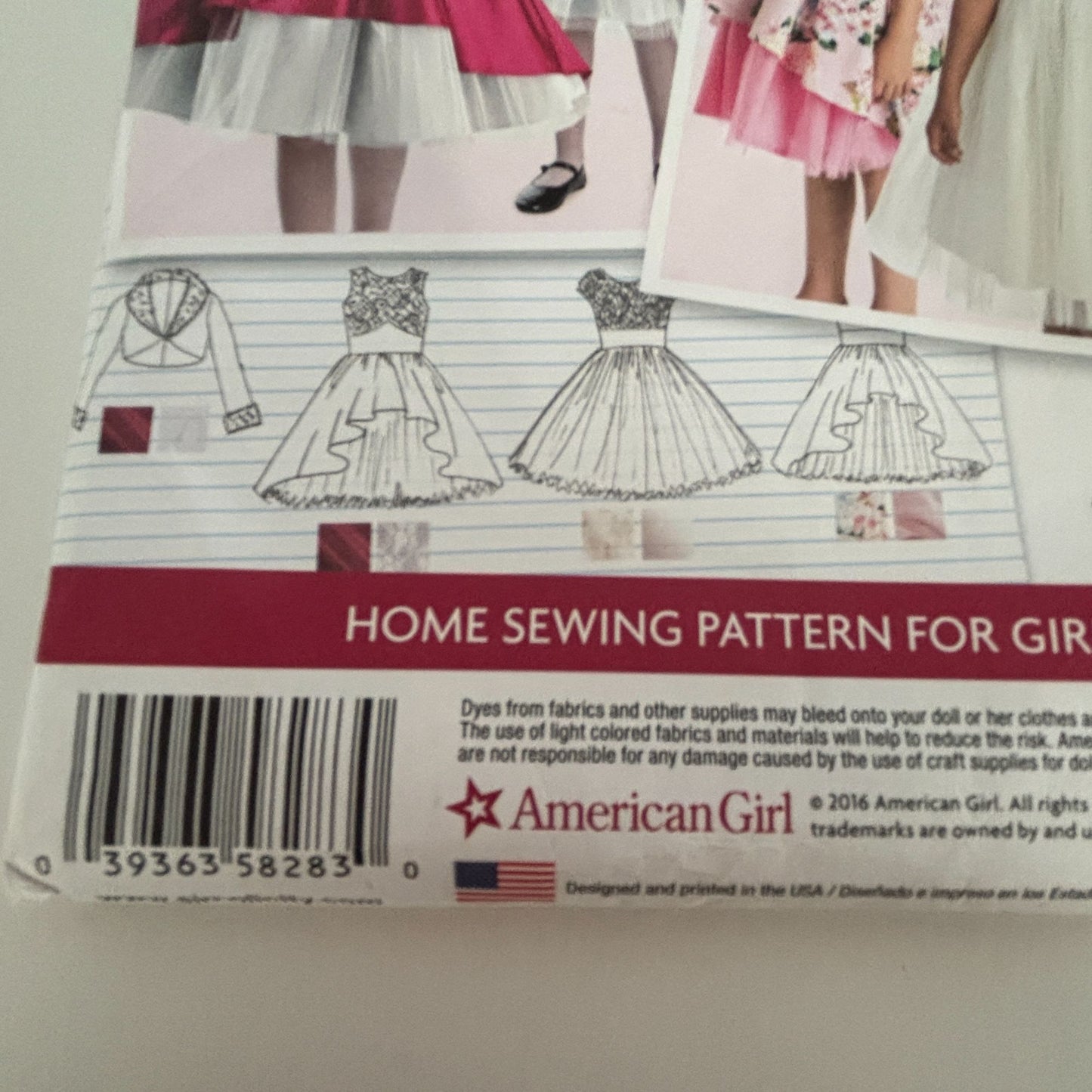 Simplicity Sewing Pattern 8283 American Girl Party Dress Jacket Christmas Sz 3-8
