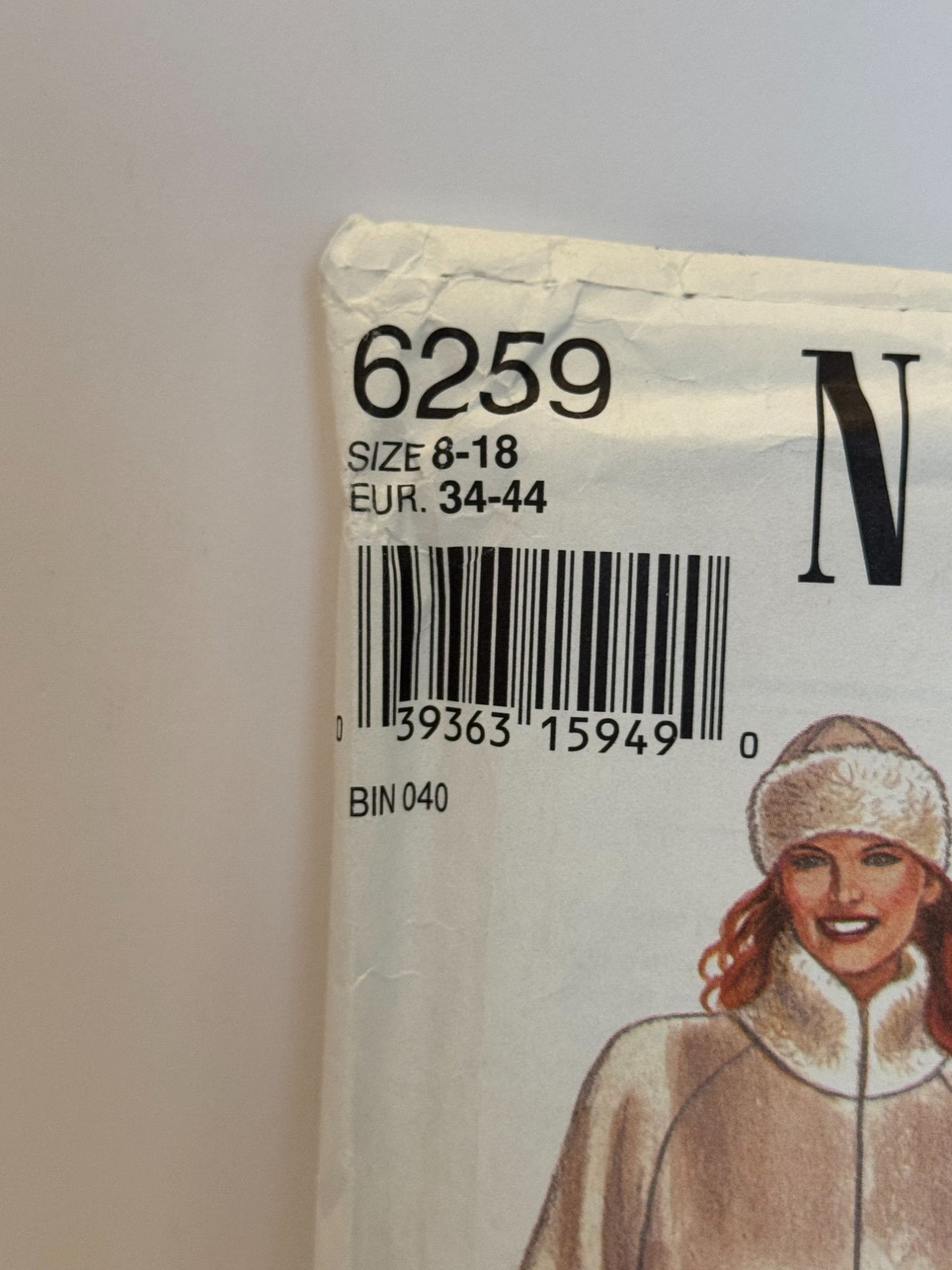 New Look Sewing Pattern 6259 Swing Coat Full Length Winter 6-18 Simplicity Uncut