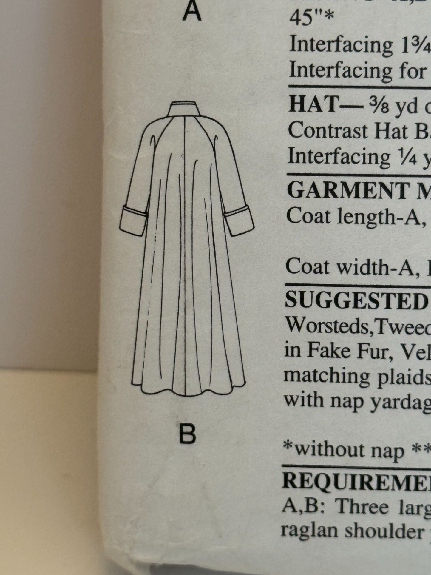 New Look Sewing Pattern 6259 Swing Coat Full Length Winter 6-18 Simplicity Uncut