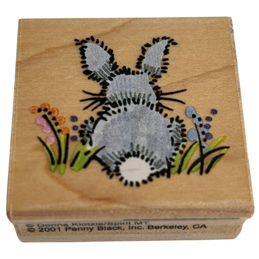 Penny Black Rubber Stamp A Bunny Easter Rabbit Tail Cottontail Back Card Making