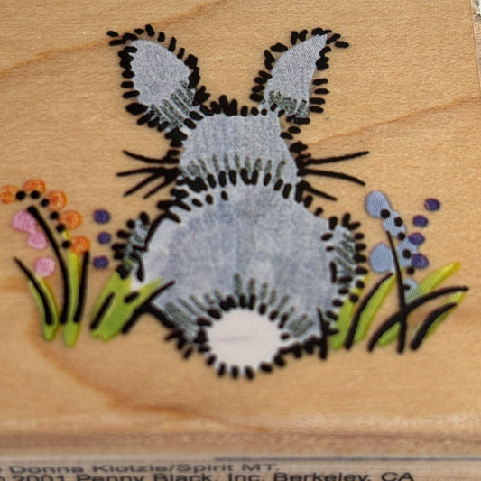 Penny Black Rubber Stamp A Bunny Easter Rabbit Tail Cottontail Back Card Making