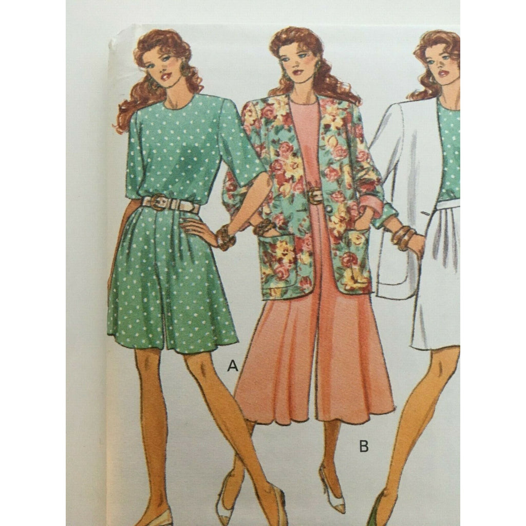 Butterick Sewing Pattern 6003 Jacket Top Split Skirt Easy Summer UC 12 14 16