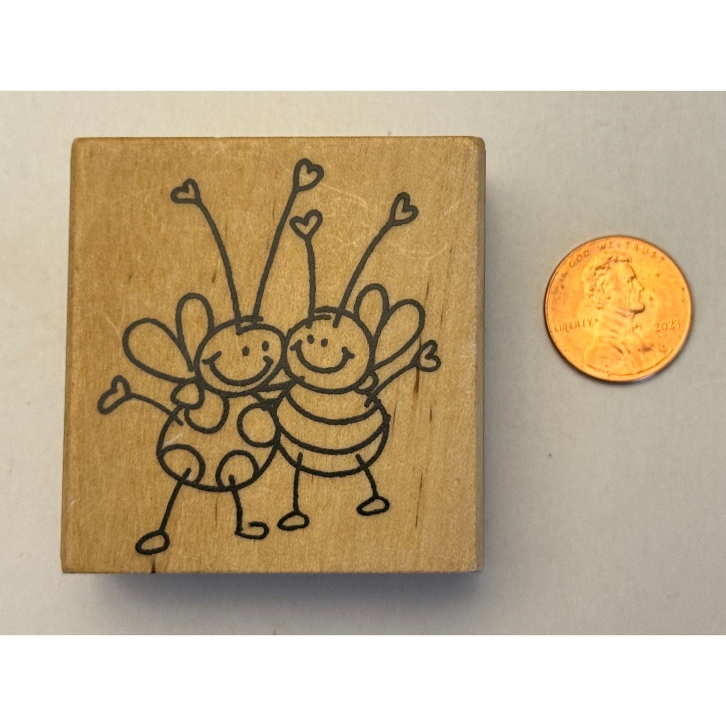 Stampendous Rubber Stamp Bee Buddies Hearts Love Friendship Card Making Craft