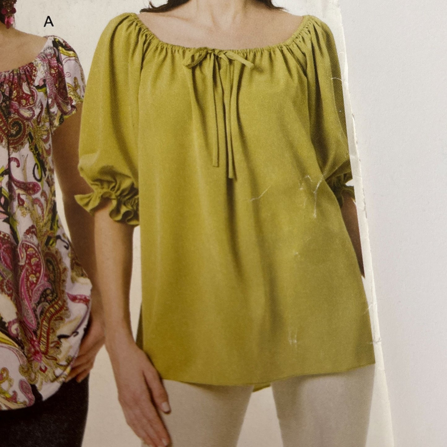 Butterick Sewing Pattern B5480 Peasant Top Boho Blouse XS-M 4-14 Uncut Easy 2010