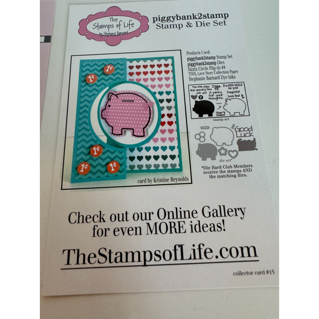 The Stamps Of Life Piggy Bank Pig Penny for your Thoughts Funny Hogs and Kisses