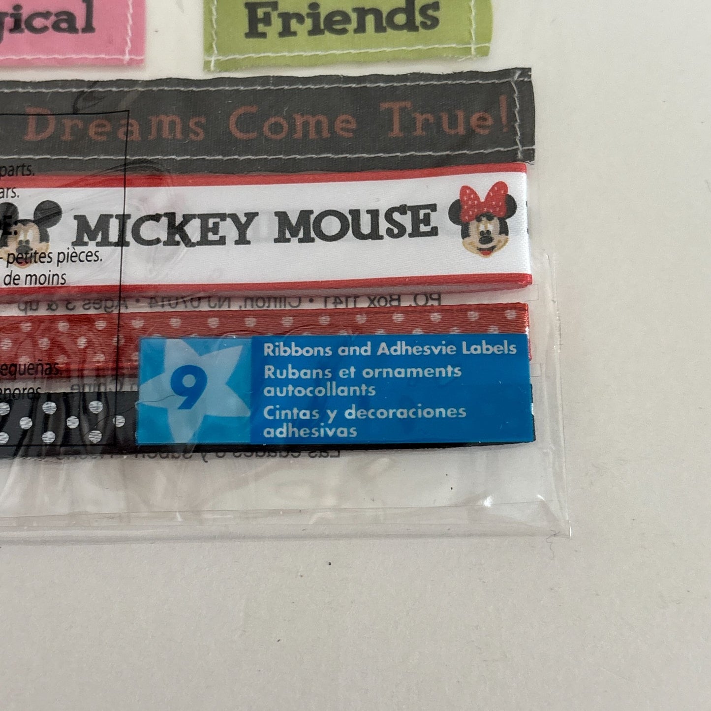 Disney Mickey Mouse Scrapbooking Embellishments Journaling Strips Memories Magic