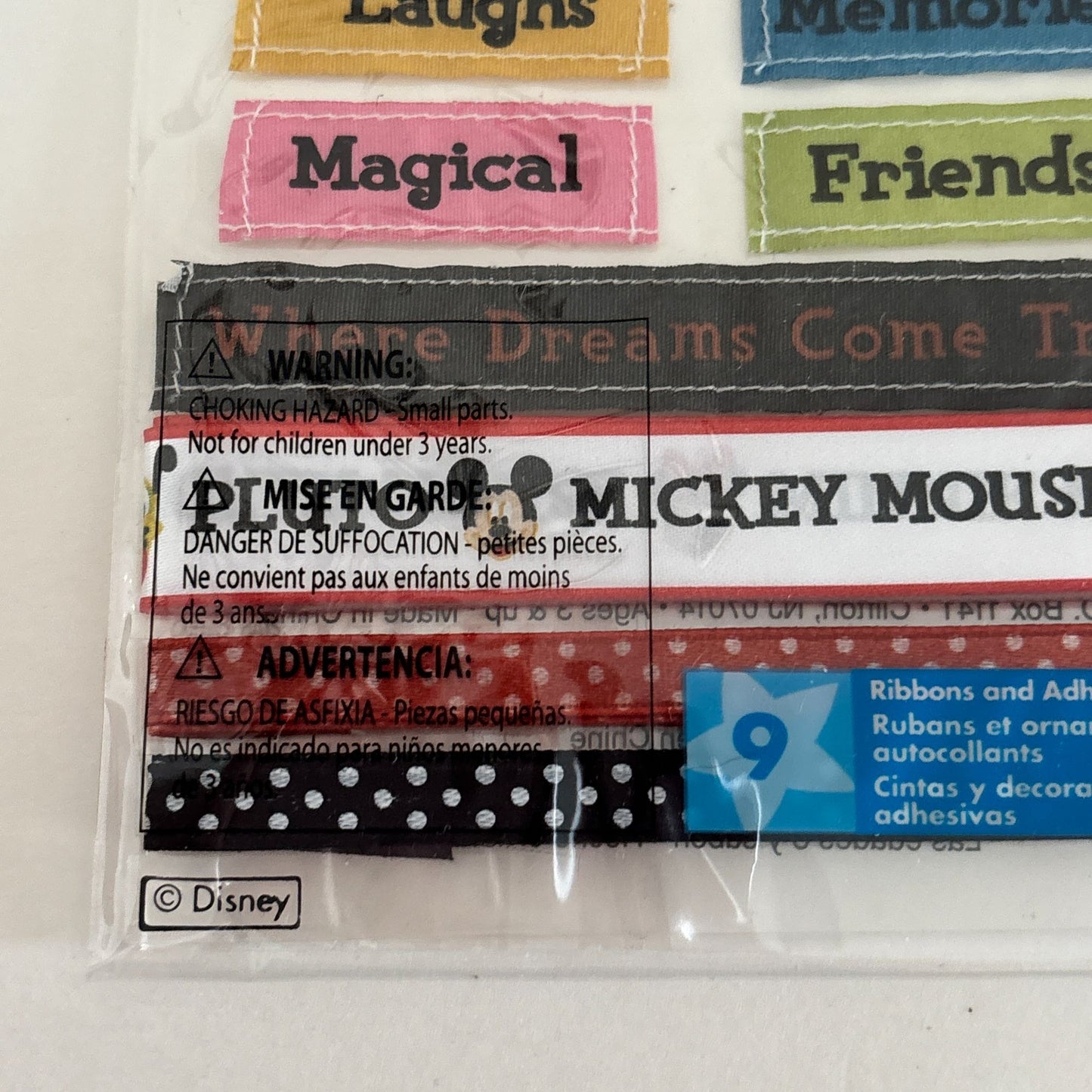Disney Mickey Mouse Scrapbooking Embellishments Journaling Strips Memories Magic