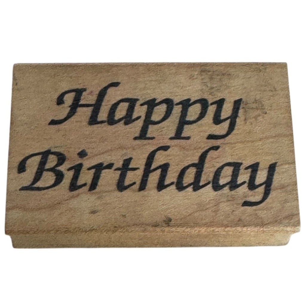 Double D Rubber Stamp Happy Birthday Greeting Card Making Sentiment Words E1758