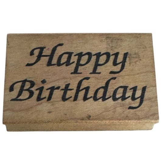 Double D Rubber Stamp Happy Birthday Greeting Card Making Sentiment Words E1758