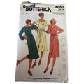 Vintage 80s Knit Dress Sewing Pattern Butterick 6052 Elastic Waist Easy 14 Uncut