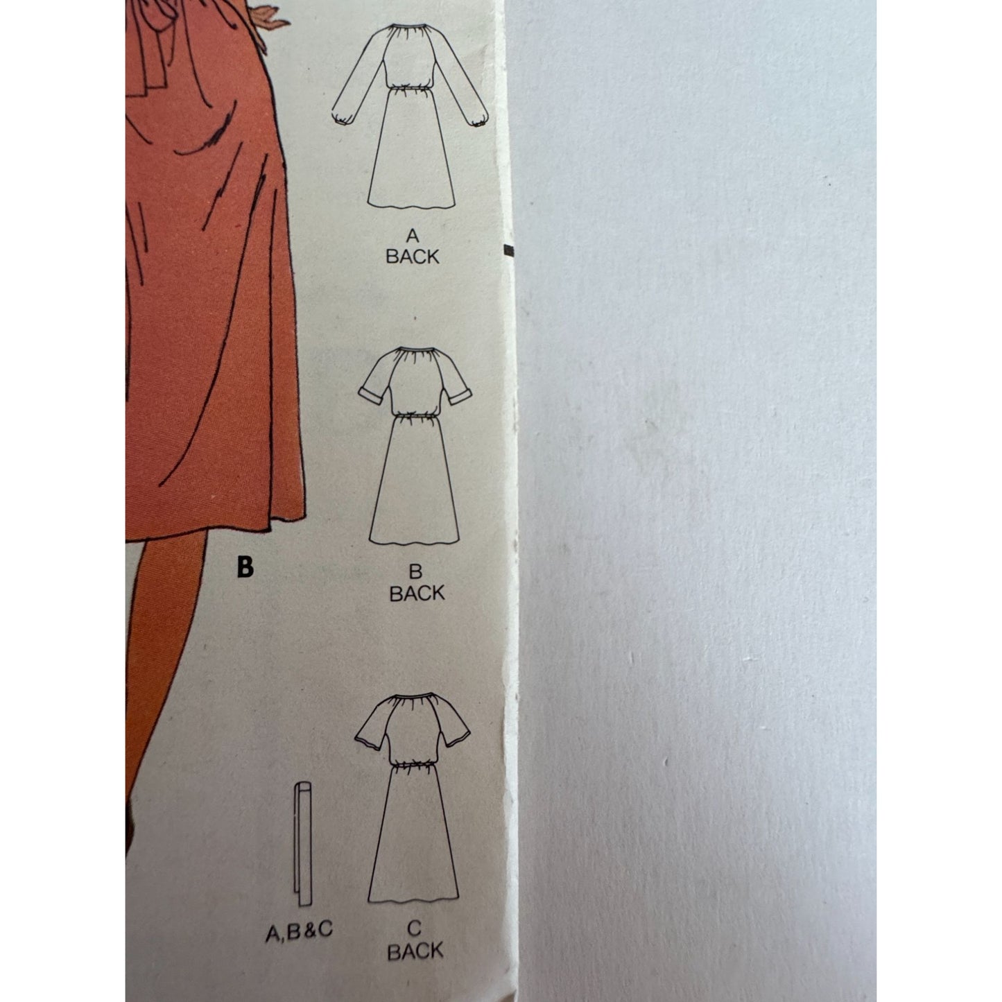 Vintage 80s Knit Dress Sewing Pattern Butterick 6052 Elastic Waist Easy 14 Uncut
