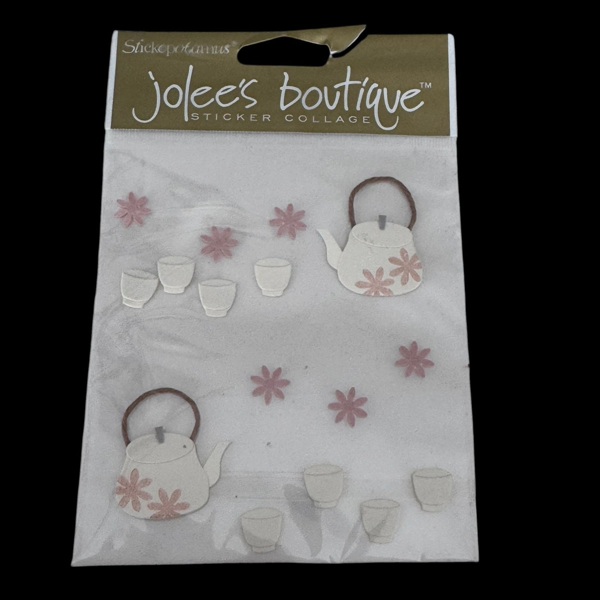 Jolees Boutique Stickers Teacups Teapots Scrapbooking Embellishment Tea Party Invitation Collage Cardmaking