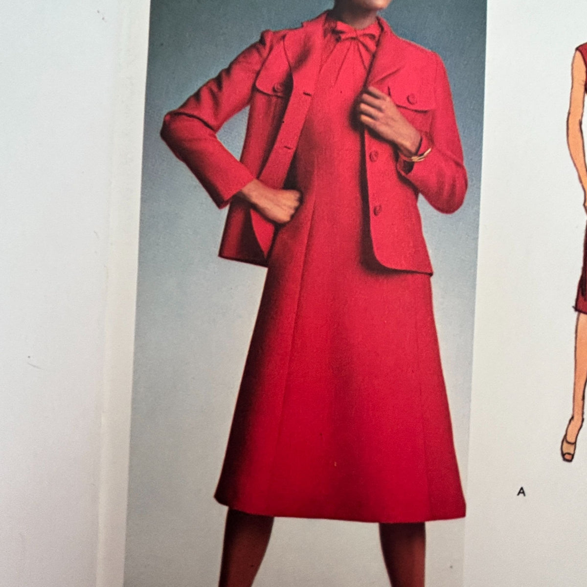 Vogue Paris Original Sewing Pattern 1464 Dress Jacket Molyneux 1970s Size 10 Uncut Vintage