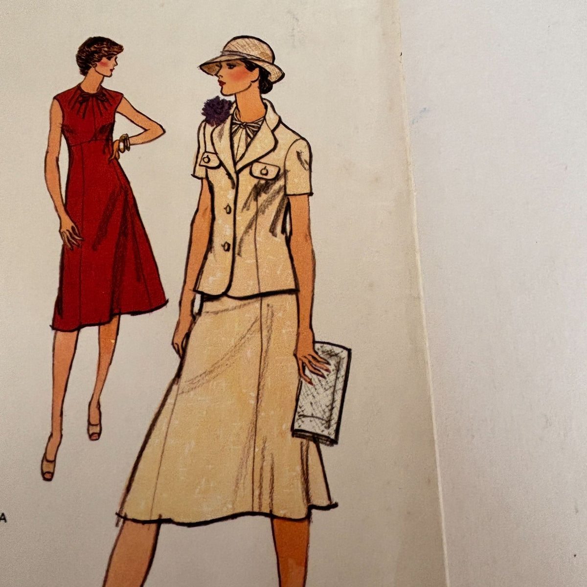 Vogue Paris Original Sewing Pattern 1464 Dress Jacket Molyneux 1970s Size 10 Uncut Vintage