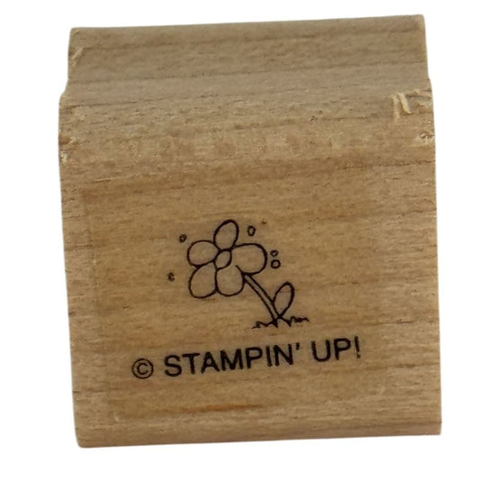 Stampin Up Rubber Stamp Small Flower Tiny Garden Landscape Scene Maker Spring Craft