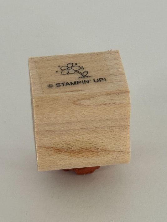 Stampin Up Rubber Stamp Small Flower Tiny Garden Landscape Scene Maker Spring Craft