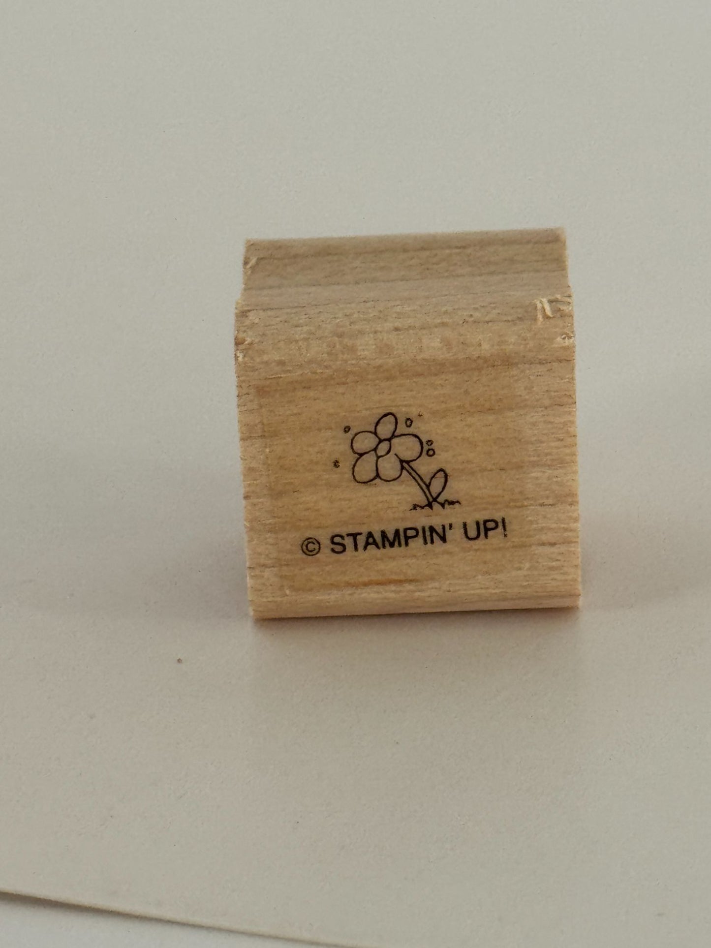 Stampin Up Rubber Stamp Small Flower Tiny Garden Landscape Scene Maker Spring Craft