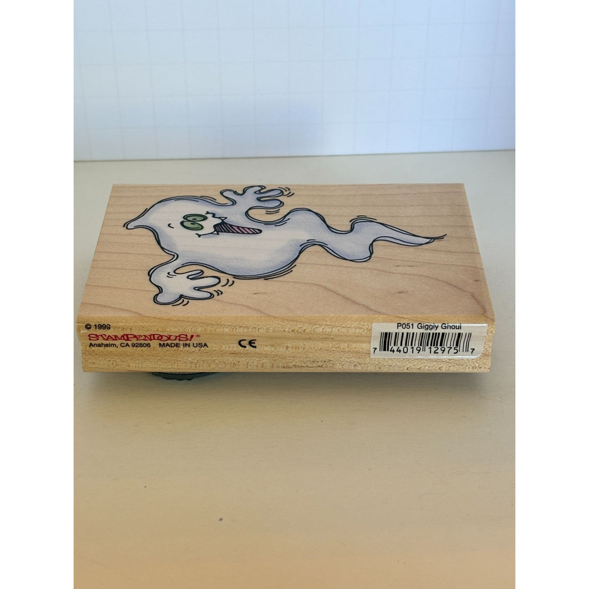 Stampendous Rubber Stamp Giggly Ghoul Ghost Halloween Card Making Cute Spooky Big Open Line