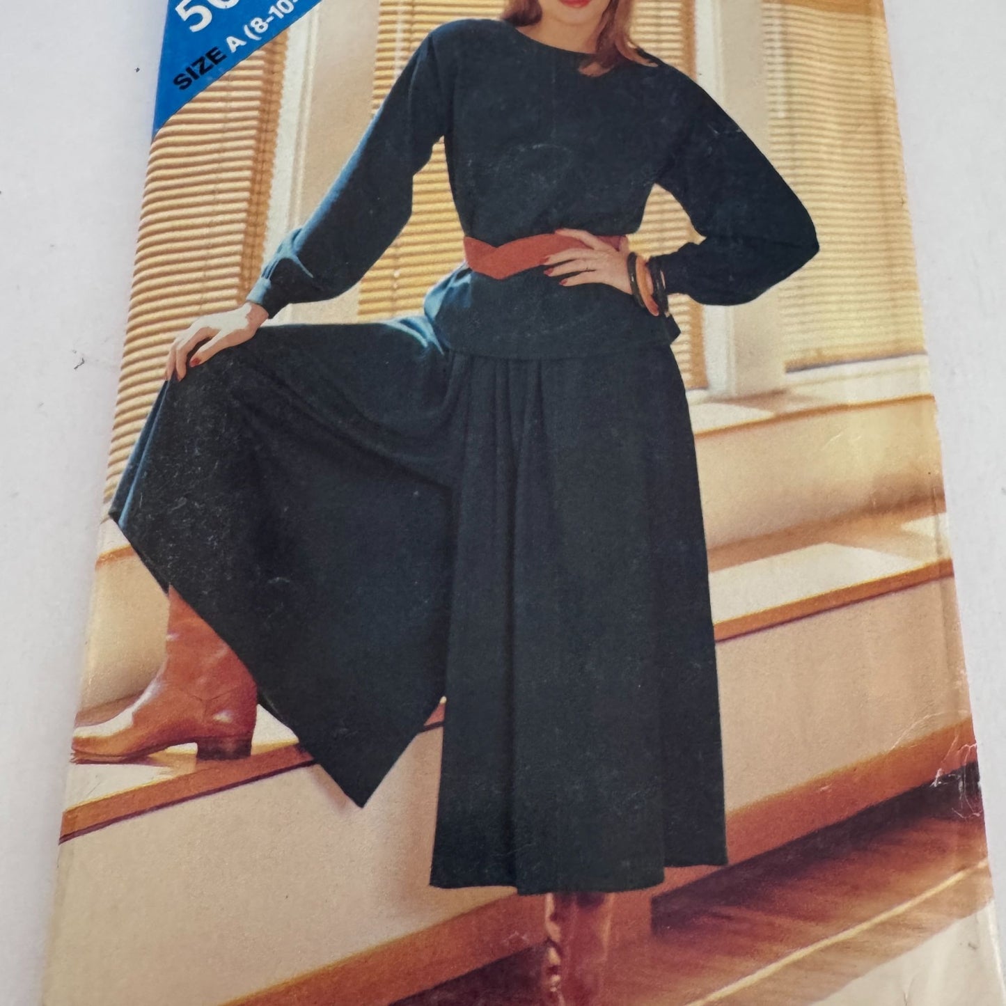 Butterick Sewing Pattern 5091 Top Culottes 1980s Outfit Vintage Casual 8-16 Uncut