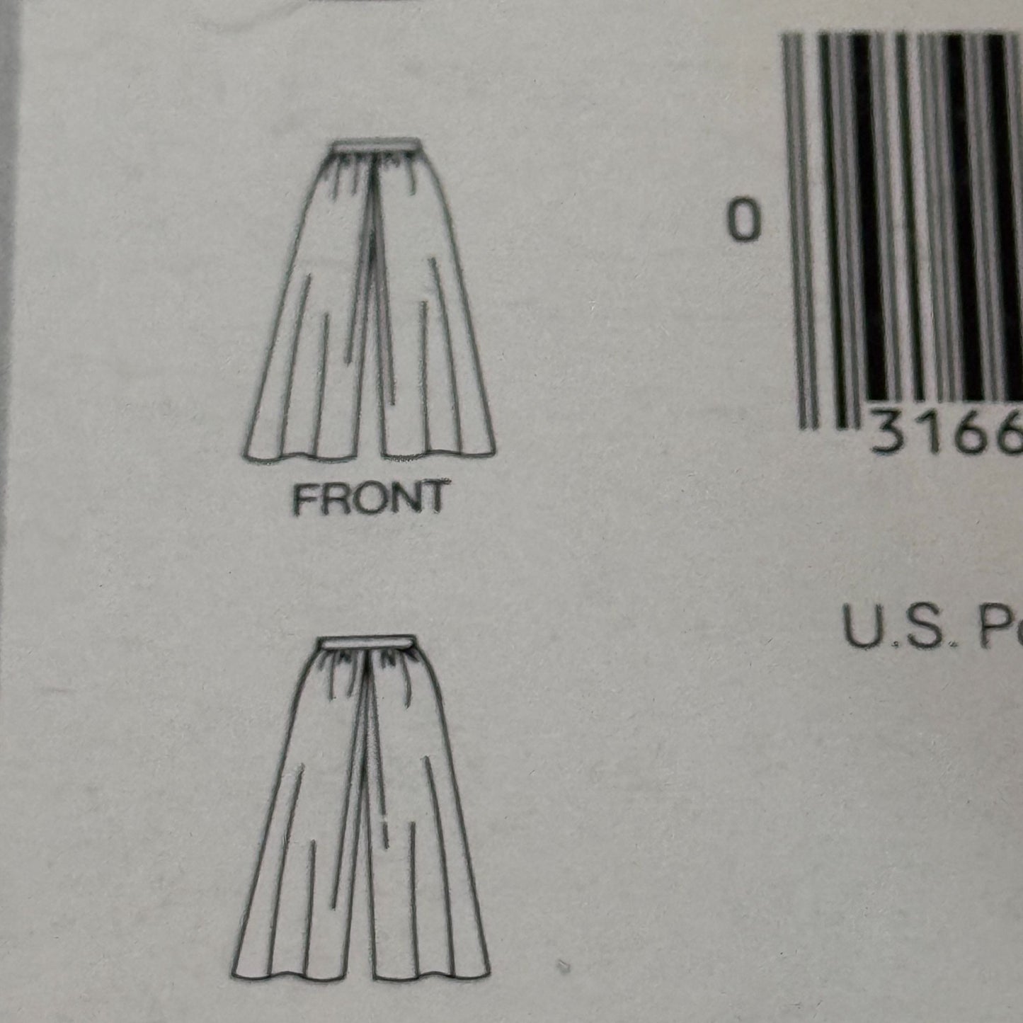 Butterick Sewing Pattern 5091 Top Culottes 1980s Outfit Vintage Casual 8-16 Uncut