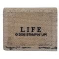 Stampin Up Rubber Stamp Life Small Print Word Sentiment Birthday Card Making