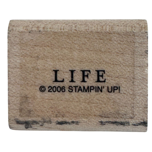 Stampin Up Rubber Stamp Life Small Print Word Sentiment Birthday Card Making