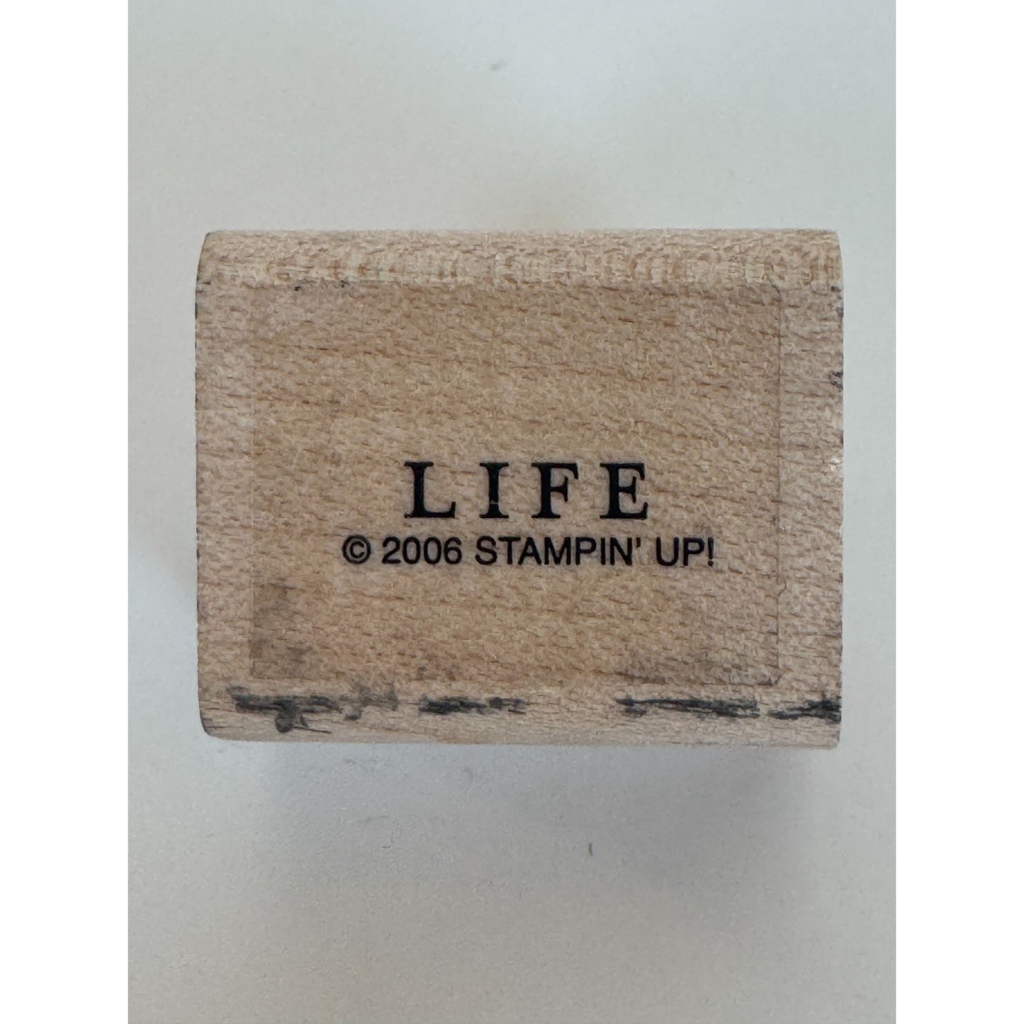 Stampin Up Rubber Stamp Life Small Print Word Sentiment Birthday Card Making